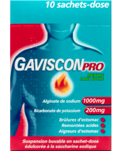 GavisconPro Menthe Suspension Buvable Sachet 10ml x10