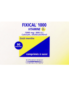 Fixical Vitamine D3 1000mg/800ui Comprimés à Sucer x90