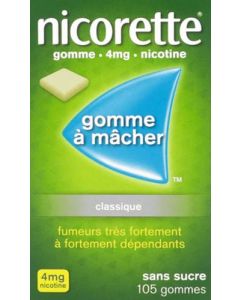 Nicorette 4mg Sans Sucre 105 Gommes