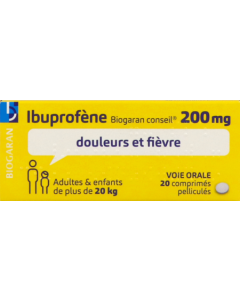 Ibuprofene Biogaran Conseil 200mg Comprime 20