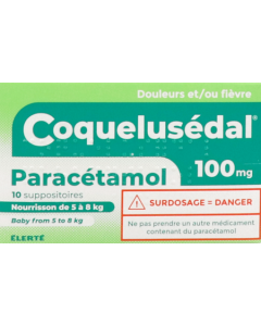 Coquelusédal Paracétamol Nourrisson 100mg Suppositoires x10