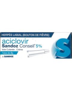 Sandoz Aciclovir 5% Crème 2g