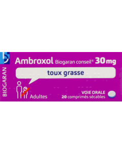 Ambroxol Biogaran Conseil 30mg Comprime Secable 20
