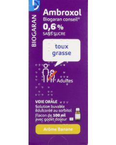 Biogaran Ambroxol 0.6% Sans Sucre Solution Buvable 100ml