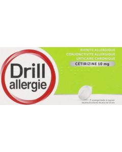 Drill Allergie Cetirizine 10mg 7 comprimés à sucer