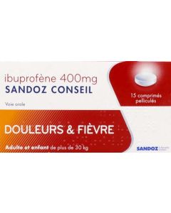 Sandoz Ibuprofène 400mg 15 comprimés