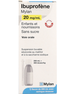 Viatris Ibuprofène 20mg/ml Enfant Nourrisson Sans Sucre 200ml