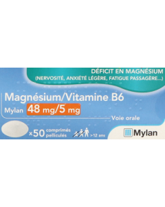 Magnesium Vitamine B6 Viatris 48mg/5mg Comprime 50