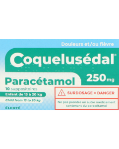 Coquelusédal Paracétamol Enfant 250mg Suppositoires x10