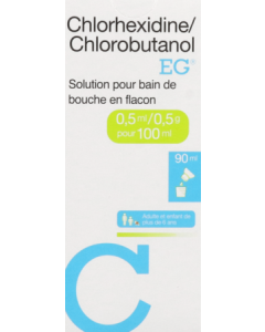 Chlorhexidine Chlorobutanol 0ml5/0g5/100ml Bain de Bouche 90ml