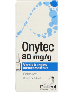 Onytec 80mg/g Vernis à Ongles Médicamenteux 6ml x6