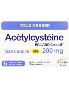EG Labo Acétylcystéine 200mg Sans Sucre 18 sachets