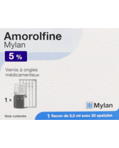 Viatris Amorolfine 5% Vernis A Ongles Médicamenteux 2ml5 + 20 Spatules
