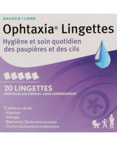 Ophtaxia Lingette Hygiene et Soin Quotidien Paupieres Cils 20