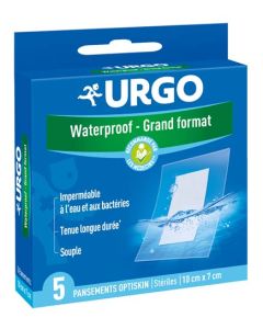 Urgo Pansement Waterproof Imperméable Compresse Antiadhérente Grand Format 5 Pansements