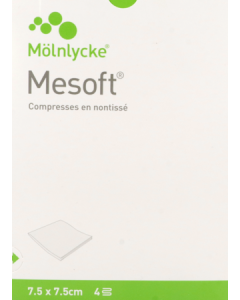 Mesoft Compresse Non Tissée Stérile 7cm5 X 7cm5 Sachet 2 X50