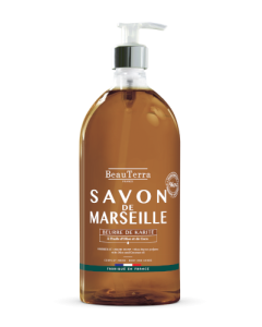 Beauterra Savon Liquide de Marseille Parfum Beurre de Karité 1L