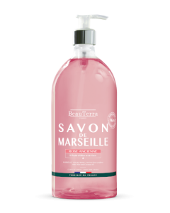 Beauterra Savon Liquide de Marseille Parfum Rose Ancienne 1L