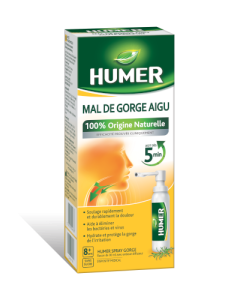 Humer Mal de Gorge Aigu 100% Origine Naturelle Spray 20ml