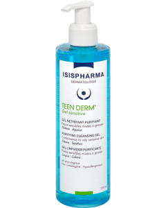 Isispharma Teen Derm Gel Sensitive Gel Nettoyant Purifiant 250ml