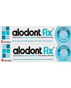 Alodont Fix Crème Fixative Appareil Dentaire 50g x2
