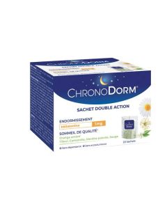 Chronodorm Mélatonine Double Action 1Mg Sachets à Infuser Boîte de 20 Sachets