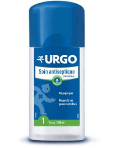 Urgo Spray Antiseptique Chlorhexidine Ne Pique pas Désinfecte en Douceur Dès 3 ans 100ml
