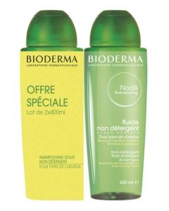 Bioderma Nodé Shampoing Fluide Non Détergent 2x400ml