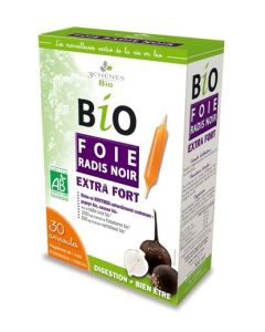 3 Chênes Bio Foie Radis Noir Extra Fort 30 Ampoules