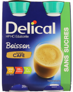 Delical Boisson Hp-hc S/sucre Café 4x200ml