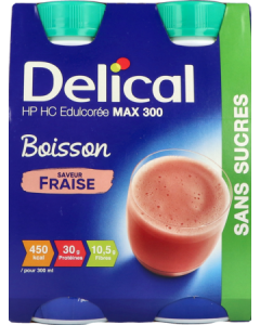 Delical Boisson Hp-hc S/sucre Fraise 4x200ml