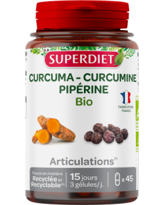 Superdiet Curcuma Piperine Bio Gélules x45