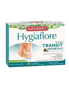 Superdiet Hygiaflore Rhubarbe Transit Format de Poche -  45 Comprimés 