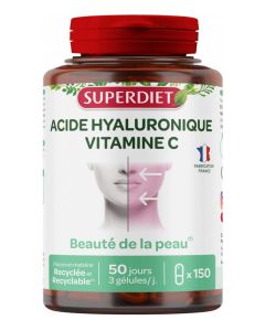 Superdiet Acide Hyaluronique + Vitamine C -  150 Gélules