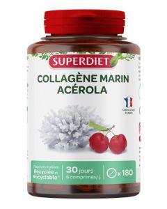 Superdiet Collagene Marin + Vitamine C - 180 Comprimés