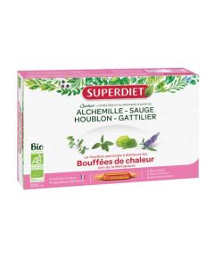 Superdiet Quatuor Houblon Menopause Bio - 20 Ampoules de 15ml
Alchemille, Sauge, Houblon, Gattiler