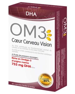 Om3 Dha Cœur Cerveau Vision - 60 Capsules
