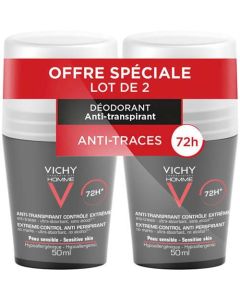 Vichy Homme Déodorant Bille 72H x2
