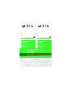 Vichy Dercos Technique Antipelliculaire Shampoing Traitant Pellicules & Démangeaisons Cheveux Secs 2x200 ml