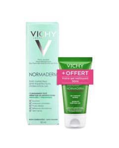 Vichy Normaderm Soin Correcteur Anti Imperfections 50 ml et Gel Nettoyant Purifiant Intense 50 ml Offert