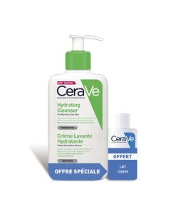 CeraVe Crème Lavante Hydratante 236ml + Lait Hydratant 20ml