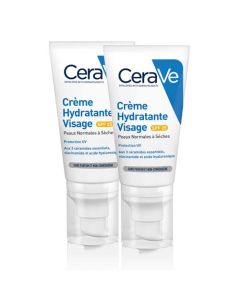 CeraVe Crème Hydratante Visage SPF25 2x52ml