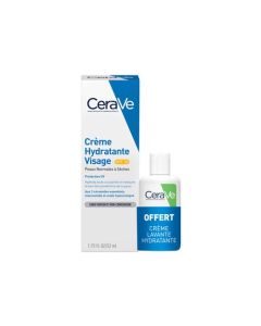 CeraVe Crème Hydratante Visage Spf30 52 ml + Crème Lavante 20 ml