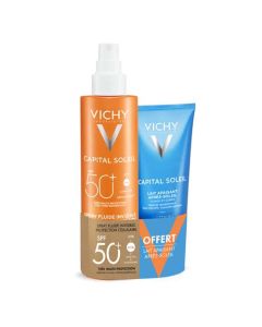 Vichy Spray Fluide Invisible Protection Cellulaire SPF50+ et Lait Apaisant Après-Soleil Offert