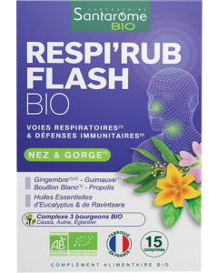 Santarome Respi'Rub Flash Bio 15 comprimés