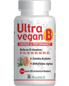 Holistica Ultra Végan B Energie Performance Comprimés x30