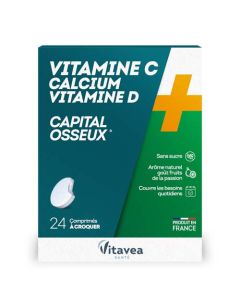 Vitavea Vitamine C + Calcium + Vitamine D 24 Comprimés