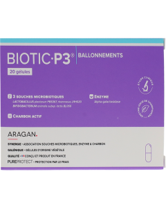 Aragan Biotic P3 Ballonnements Gélules x40