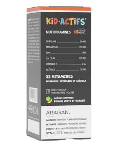Aragan Synactifs Kid Actifs Sirop Multivitamines 125ml