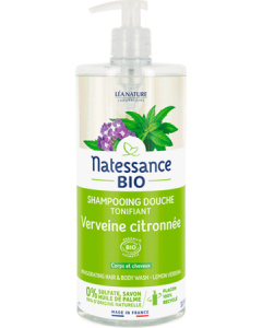 Natessance Shampoing Douche Tonifiant Verveine Citronnée Bio 1L
